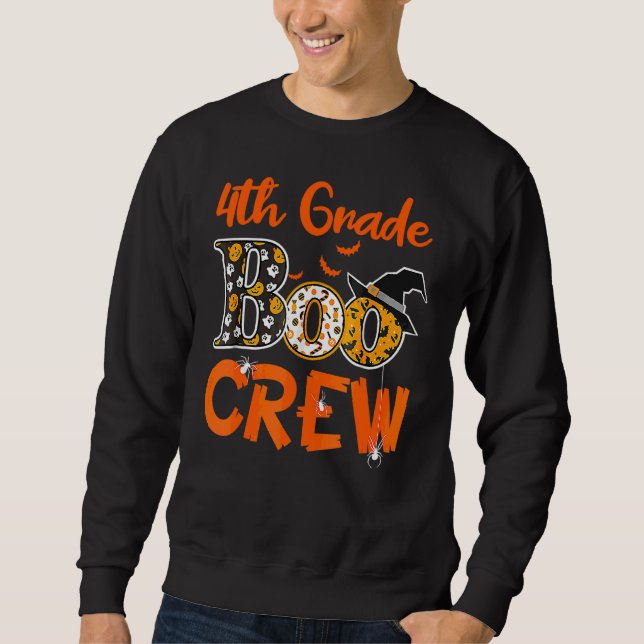 4:e klass Boo Crew Halloween lärare studenter Co Lång Ärmad Tröja (Framsida)