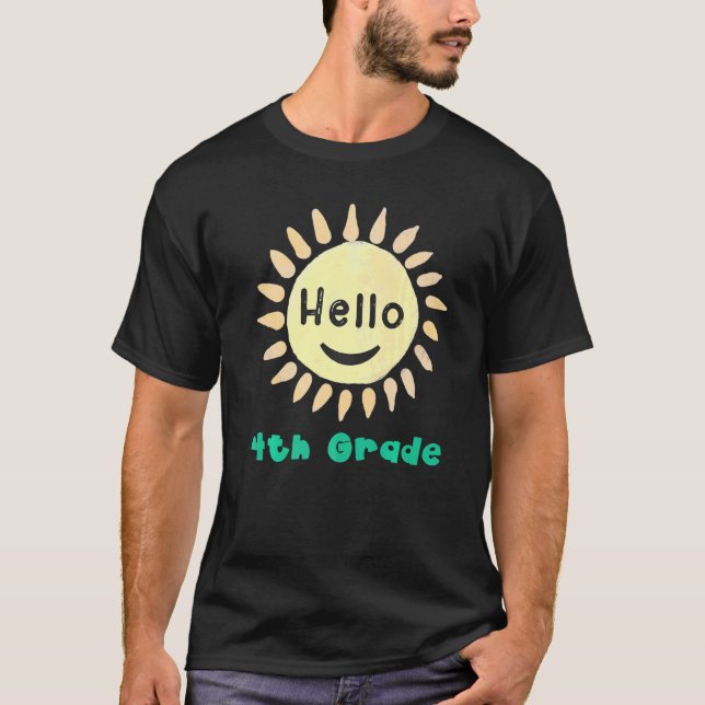 4:e Klass Boys Girls Lärare Hej Fjärde Klass Te T Shirt (Framsida)