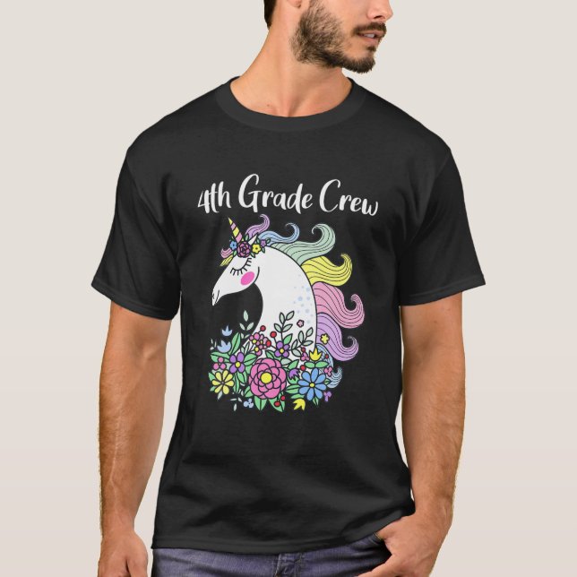 4:e Klass Crew Back to school Unicorn T Shirt (Framsida)