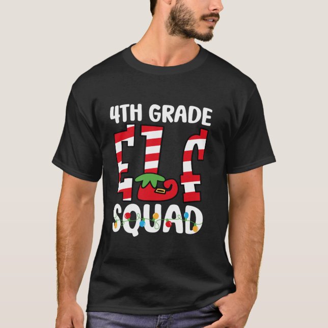 4:e Klass Elf Squad Teacher Student Matching Chris T Shirt (Framsida)