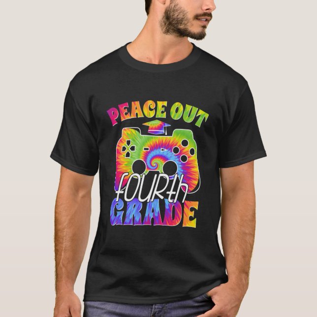 4:e klass examen dekoration Peace Out Fjärde klass T Shirt (Framsida)
