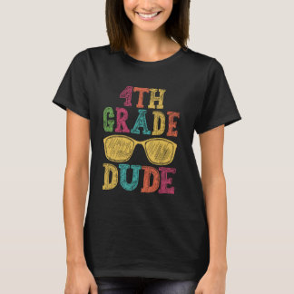 4:e Klass-grubbig första dagen Back to school Stud T Shirt