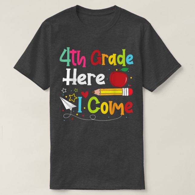 4:e Klass I Kom Lärare Back to school Boys T Shirt (Design framsida)