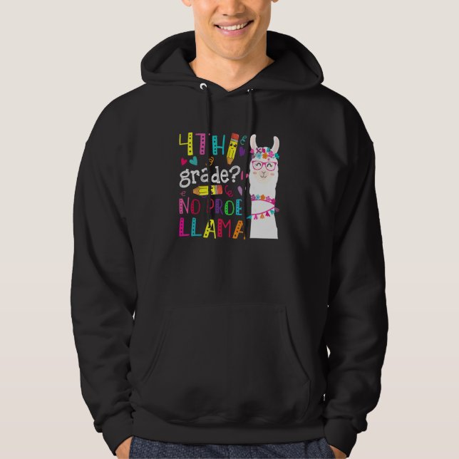 4:e Klass, ingen professor Llama-lärare Student fö Hoodie (Framsida)