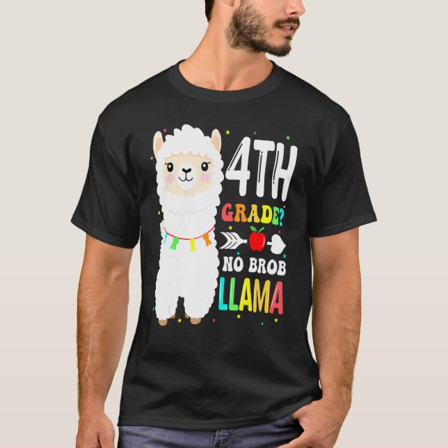 4:e Klass, ingen professor Llama-lärare Student fö T Shirt (Framsida)