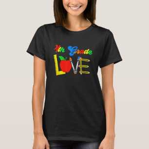 4:e klass kärlek lärare elev tillbaka till skolan t shirt