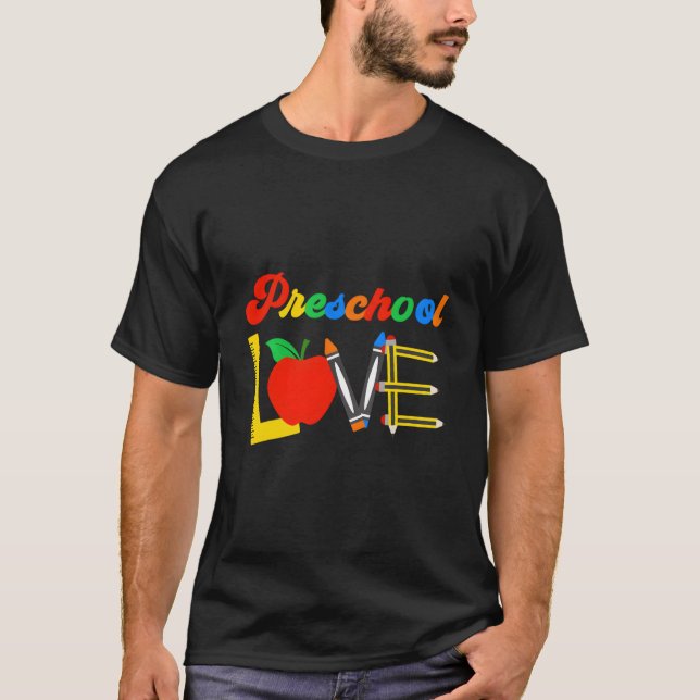 4:e klass kärlek lärare elev tillbaka till skolan  t shirt (Framsida)