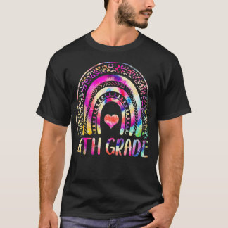 4:e Klass Lacher Tie Dye Rainbow Back to school T Shirt