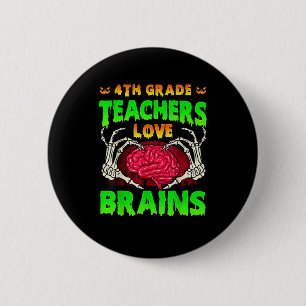 4:e Klass-lärarna Brains Skeleton Hand Heart Hall Knapp