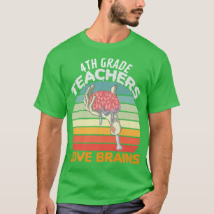 4:e Klass-lärarna Kärlek Brains Zombie Teacher Hal T Shirt