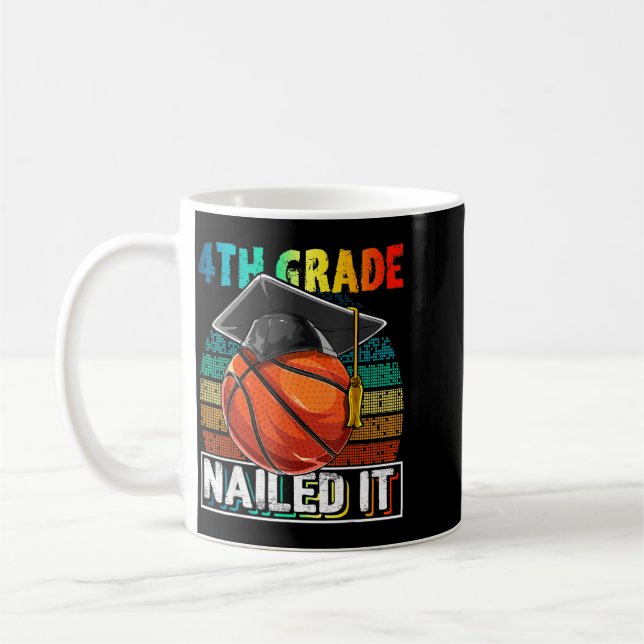 4:e klass Nailed Baseboll Examen Hatt Retro Pojkar Kaffemugg (Vänster)