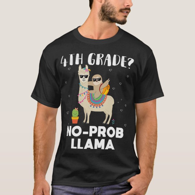 4:e klass no prob lama t shirt (Framsida)