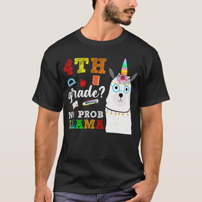 4:e klass no prob lama t shirt (Framsida)