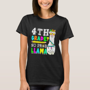 4:e Klass No Prob Llama Back to school Lacher Stu T Shirt