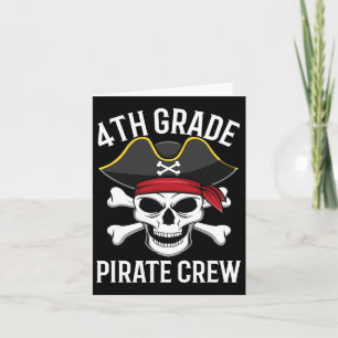 4:e klass piratbesättning Halloween-kostym Student Kort