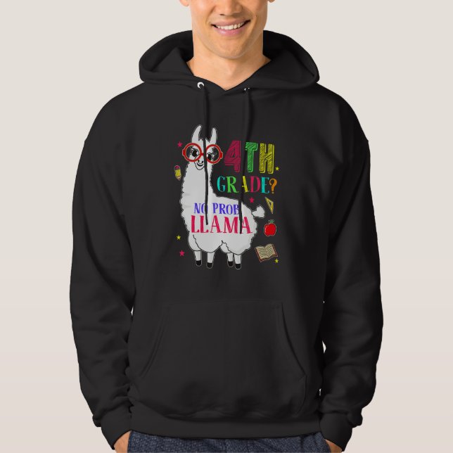 4:e Klass: Prob Llama Aplaca Fjärde Klass-teache Hoodie (Framsida)