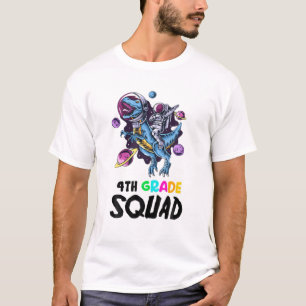 4:e Klass SQUAD Funny Astronaut Riding Rex Lärare T Shirt