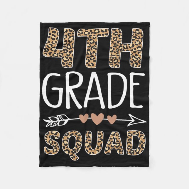 4:e Klass Squad Leopard Teacher Student Fleecefilt (Framsidan)