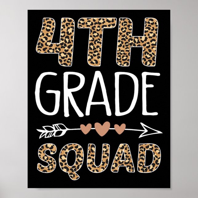 4:e Klass Squad Leopard Teacher Student Poster (Framsidan)