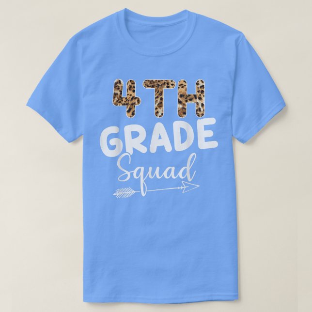4:e Klass Squad Leopard Teacher Student T-Shirt (Design framsida)