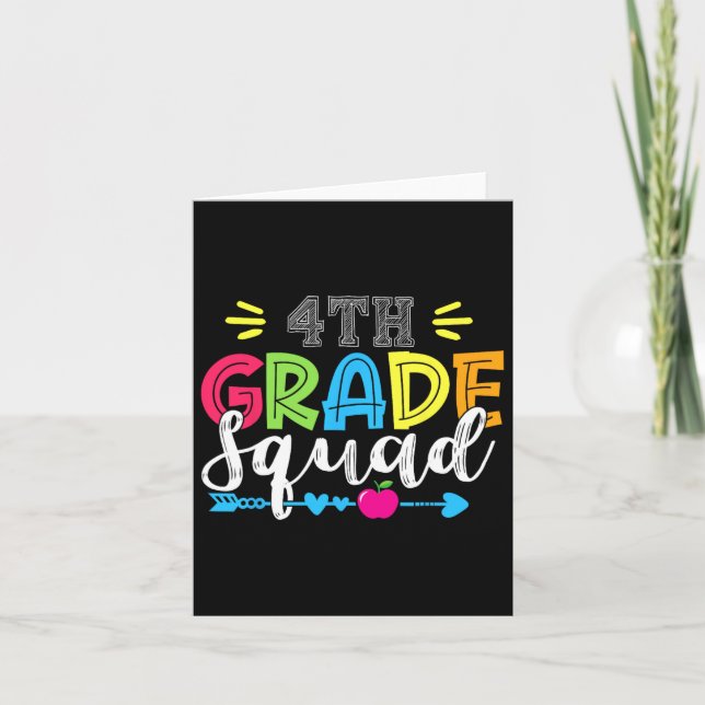 4:e Klass Squad Team Back to school Lacher Studen Kort (Framsida)