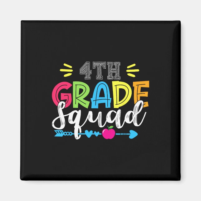 4:e Klass Squad Team Back to school Lacher Studen Magnet (Framsidan)