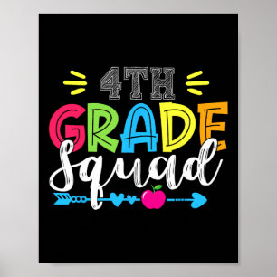 4:e Klass Squad Team Back to school Lacher Studen Poster