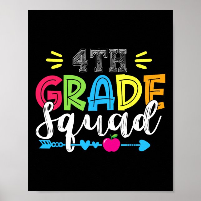 4:e Klass Squad Team Back to school Lacher Studen Poster (Framsidan)