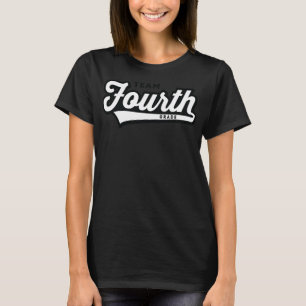 4:e Klass TEAM-skolläraren Fjärde basket-Styl T Shirt