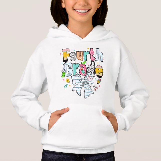 4:e klass tillbaka till skolan barn t-shirt (Framsida)