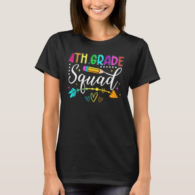 4:e klass trupp tillbaka till skolan Fjärde klass  T Shirt (Framsida)