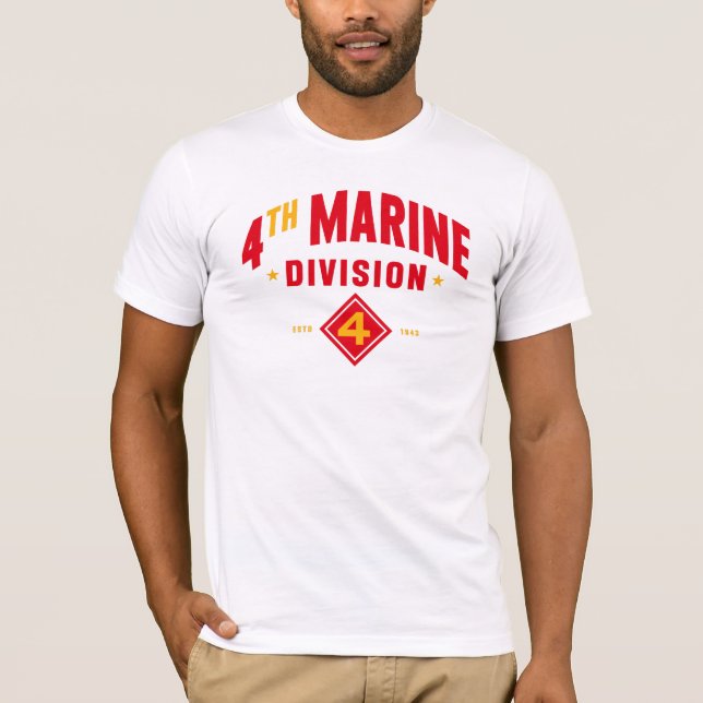 4:e marinavdelningen "Fighting Fjärde" T Shirt (Framsida)