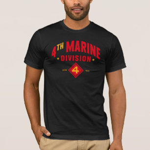 4:e marindivisionen "Fighting Fjärde" Black T Shirt