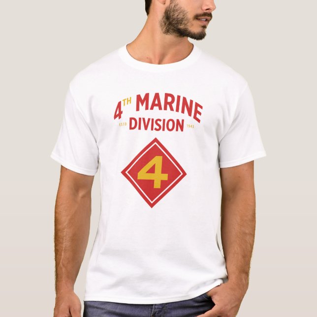 4:e marindivisionen Förenade Stater T Shirt (Framsida)