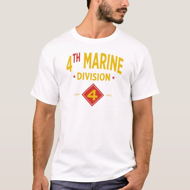 4:e marindivisionen Förenade Stater T Shirt (Framsida)