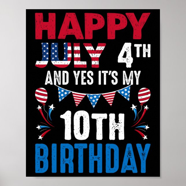 4:e och ja, det är min 10:e födelsedagsamerikanske poster (Framsidan)