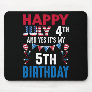 4:e och ja det är min 5-årsdag amerikansk patriot musmatta