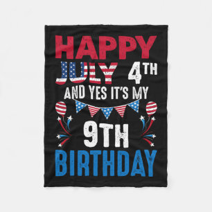 4:e och ja det är min 9:e födelsedag amerikansk pa fleecefilt