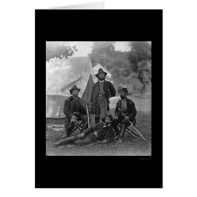 4:e Pennsylvania Cavalry Officers 1862 Hälsningskort (Framsidan)