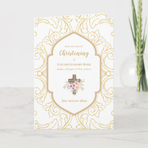 4:e sidan CHRISTENING Inbjudan och Program Guld Or