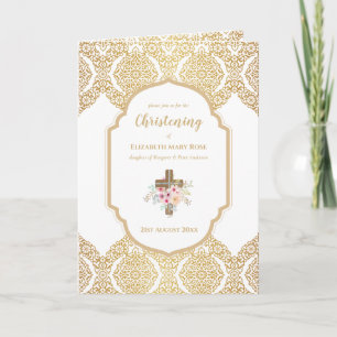 4:e sidan CHRISTENING Inbjudan och Program Guld Or