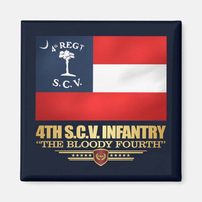 4:e South Carolina Infantry Magnet (Framsidan)