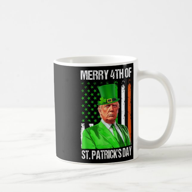 4:e St patricks day Trump Leprechaun Hat Kaffemugg (Höger)