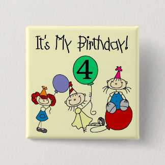 4:e stift Kids Party, dagskjortor och presenter Knapp