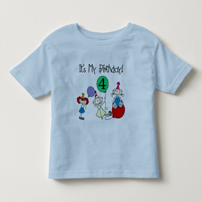 4:e stift Kids Party, dagskjortor och presenter Tee Shirt (Framsida)