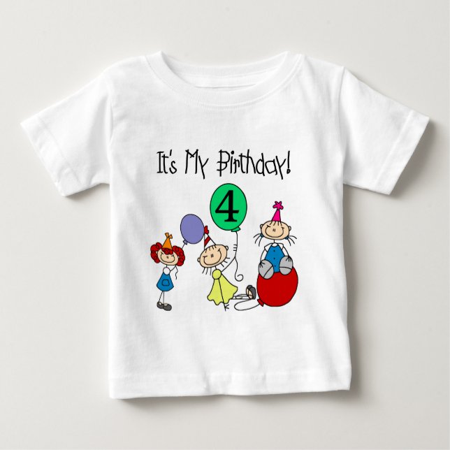 4:e stift Kids Party, dagskjortor och presenter Tee Shirt (Framsida)