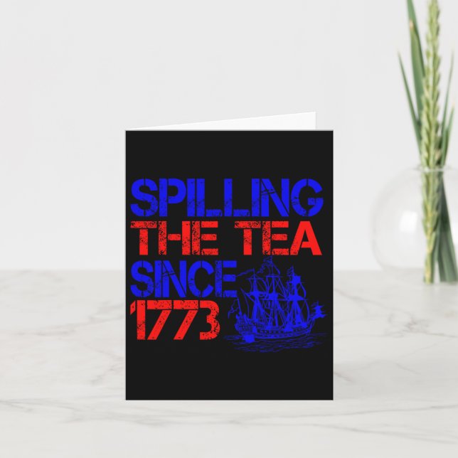4:e te-spillningen sedan 1773 fjärde juli kort (Framsida)