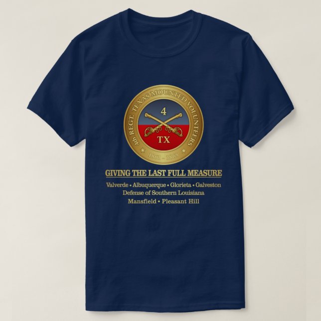 4:e Texas Cavalry T Shirt (Design framsida)