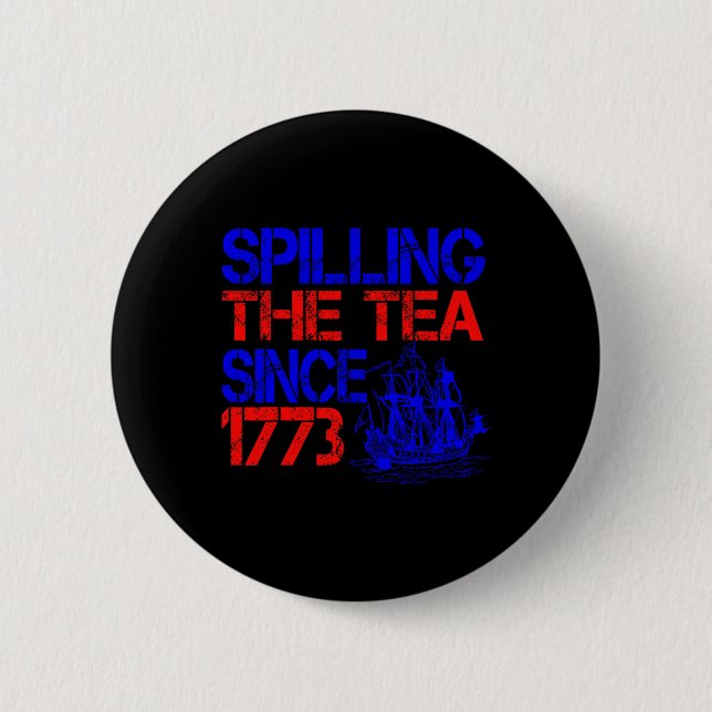 4:e uppdelningen av Tea sedan 1773 fjärde juli Knapp (Framsida)