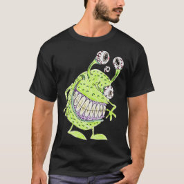 4 eyed green alien monster t shirt